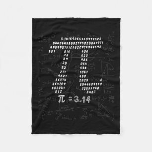 Funny Pi Symbol Design für März 14. Pi Tag 3.14 Fleecedecke