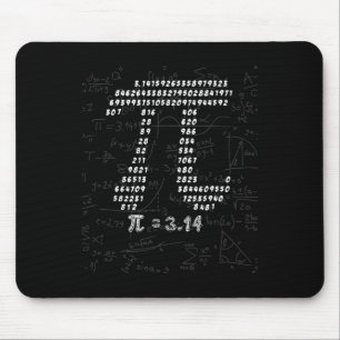Funny Pi Symbol Design für März 14. Pi Tag 3.14 Mousepad