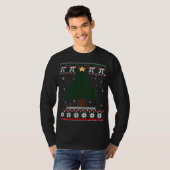 Funny Pi Tree Christmas Mathe Lehrer Ugly Sweater T-Shirt (Vorne ganz)