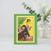 Funny Pianist und Sänger Postkarte (Stehend Vorderseite)