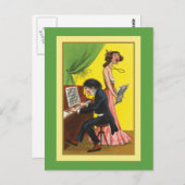 Funny Pianist und Sänger Postkarte (Vorne/Hinten)