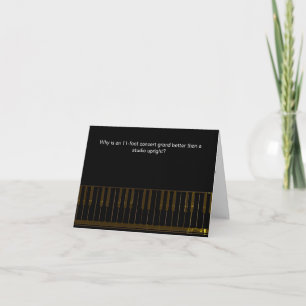 Funny Piano Joke Birthday Card Karte