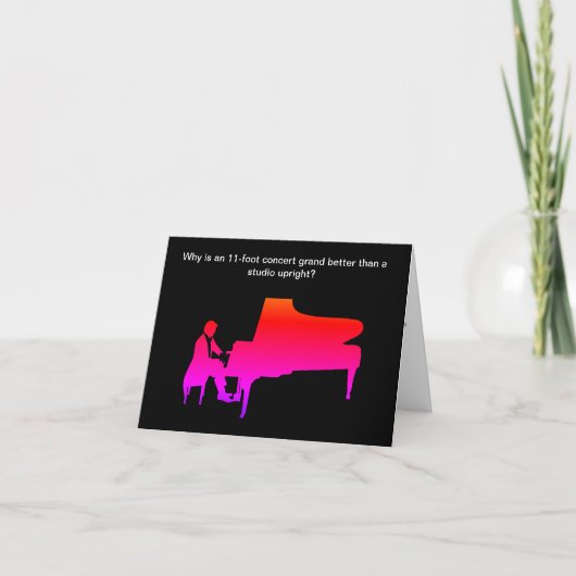 Funny Piano Joke Birthday Card Karte (Vorderseite)