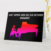 Funny Piano Joke Birthday Card Karte (Gelbe Blume)