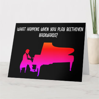 Funny Piano Joke Birthday Card Karte