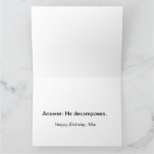 Funny Piano Joke Birthday Card Karte (Innenseite)