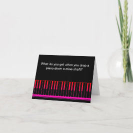 Funny Piano Joke Birthday Card Karte