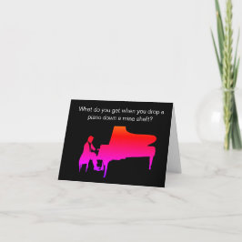 Funny Piano Joke Birthday Card Karte