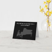 Funny Piano Joke Birthday Card Karte (Gelbe Blume)