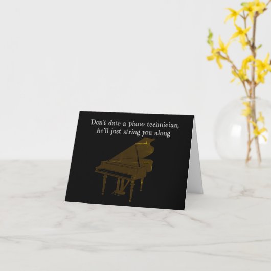 Funny Piano Joke Birthday Card Karte (Gelbe Blume)
