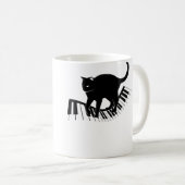 Funny Piano Keys Gift Men Women Cute Cat On Piano  Kaffeetasse (VorderseiteRechts)