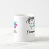 Funny Piano Player Tee For Women Girls Music Piano Kaffeetasse (Mittel)