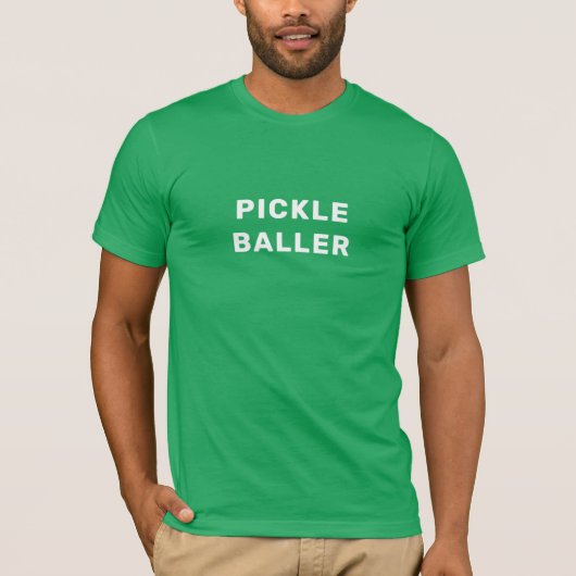 Funny Pickball T - Shirt, Pickle Baller T-Shirt (Vorderseite)