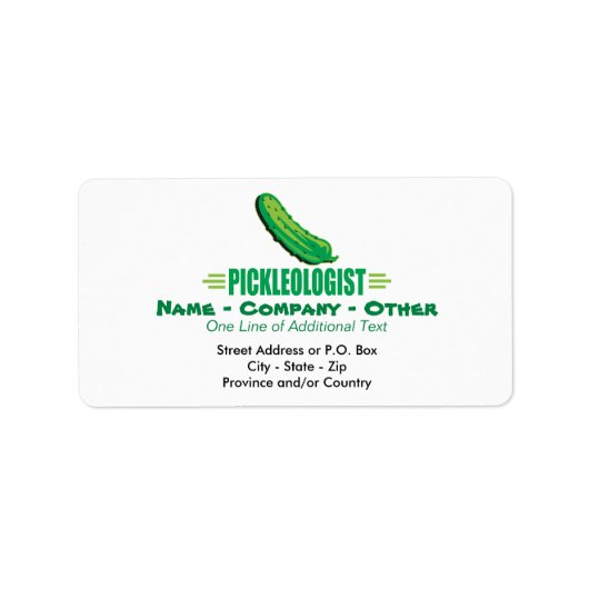 Funny Pickle Adressaufkleber (Vorne)