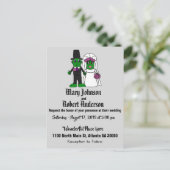 Funny Pickle Braut und Groom Hochzeit Einladung (Stehend Vorderseite)