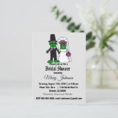 Funny Pickle Brie and Groom Brautparty Einladungspostkarte (Stehend Vorderseite)