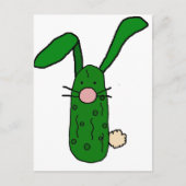 Funny Pickle Bunny Rabbit Art Postkarte (Vorderseite)