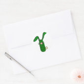 Funny Pickle Bunny Rabbit Art Runder Aufkleber (Umschlag)
