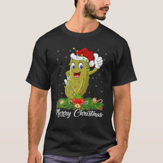Funny Pickle Frucht Lover Matching Weihnachtsmannm T-Shirt