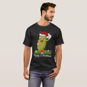 Funny Pickle Frucht Lover Matching Weihnachtsmannm T-Shirt (Vorne ganz)
