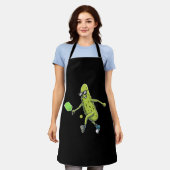 Funny Pickle Lovers Dill Pickleball Player Schürze (Getragen)