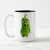 Funny Pickle Mug Zweifarbige Tasse (Links)
