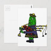 Funny Pickle Pantoli Bagpipe Original Postkarte (Vorne/Hinten)
