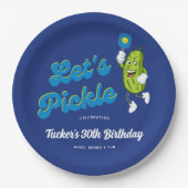 Funny Pickle Pielen Pickleball Benutzerdefinierter Pappteller (Vorderseite)