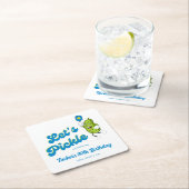 Funny Pickle Pielen Pickleball Benutzerdefinierter Rechteckiger Pappuntersetzer (Vor Ort)