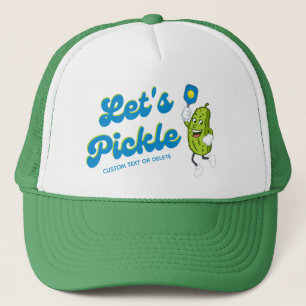 Funny Pickle Pielen Pickleball Benutzerdefinierter Truckerkappe