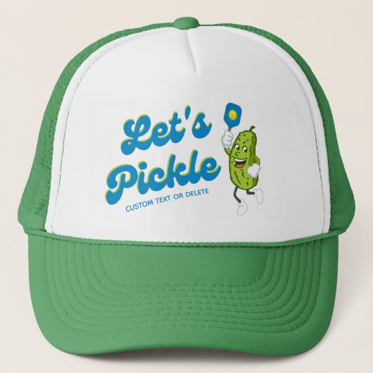 Funny Pickle Pielen Pickleball Benutzerdefinierter Truckerkappe (Vorderseite)