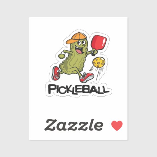 Funny Pickle Playing Pickleball Aufkleber (Blatt)