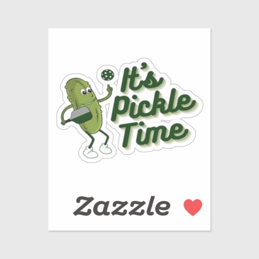 Funny Pickle Playing Pickleball Aufkleber (Blatt)