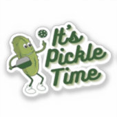 Funny Pickle Playing Pickleball Aufkleber (Vorderseite)