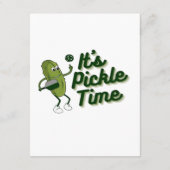 Funny Pickle Playing Pickleball Begleitkarte (Rückseite)