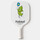 Funny Pickle Playing Pickleball Custom Text Pickle Schläger (Vorderseite)