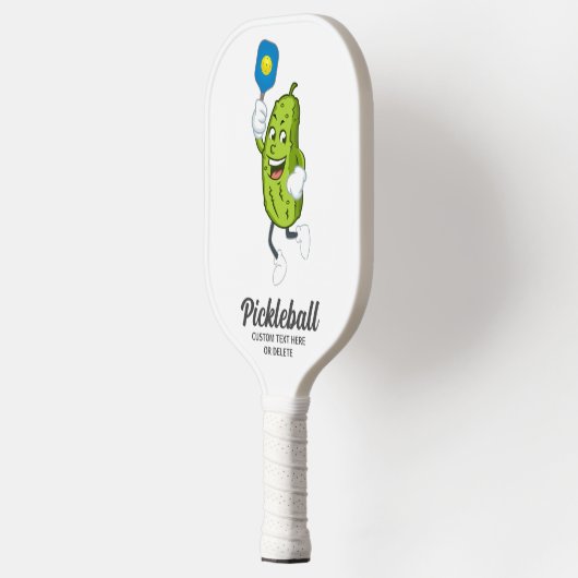 Funny Pickle Playing Pickleball Custom Text Pickle Schläger (Links)