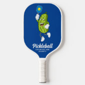 Funny Pickle Playing Pickleball Custom Text Pickle Schläger (Vorderseite)