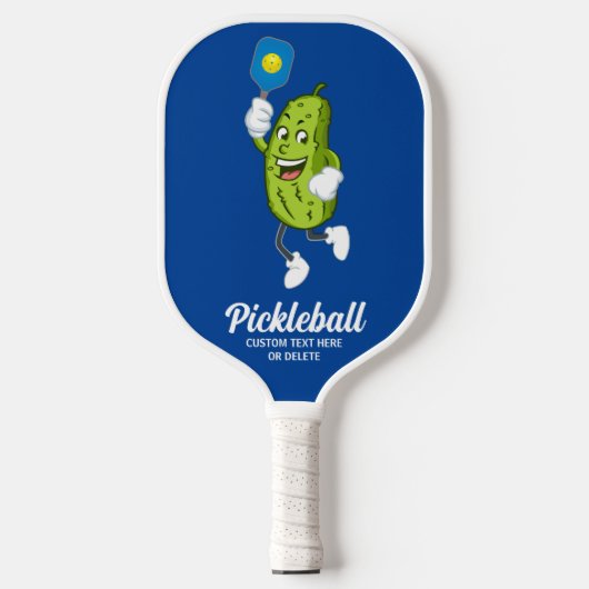 Funny Pickle Playing Pickleball Custom Text Pickle Schläger (Vorderseite)
