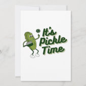 Funny Pickle Playing Pickleball Dankeskarte (Rückseite)