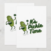Funny Pickle Playing Pickleball Dankeskarte (Vorne/Hinten)