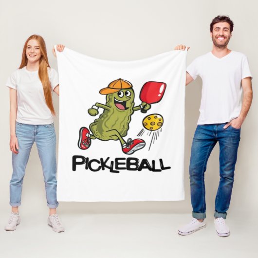 Funny Pickle Playing Pickleball Fleecedecke (Beispiel)