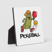 Funny Pickle Playing Pickleball Fotoplatte (Vorderseite)