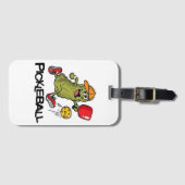 Funny Pickle Playing Pickleball Gepäckanhänger (Vorderseite (Horizontal))