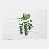 Funny Pickle Playing Pickleball Geschirrtuch (Horizontal)
