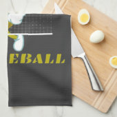 Funny Pickle Playing Pickleball Geschirrtuch (Viertel Falte)