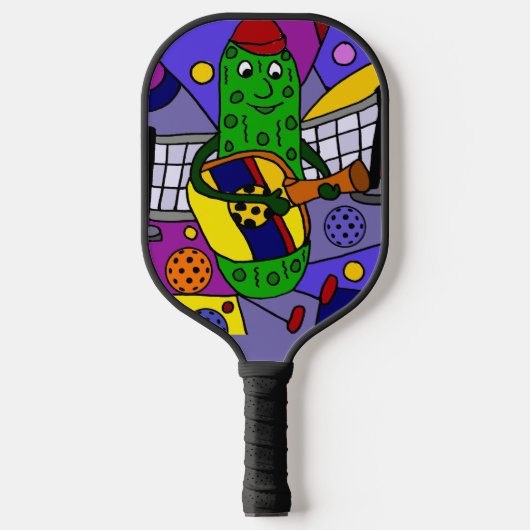 Funny Pickle Playing Pickleball Paddle Guitar (Vorderseite)