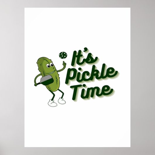 Funny Pickle Playing Pickleball Poster (Vorne)