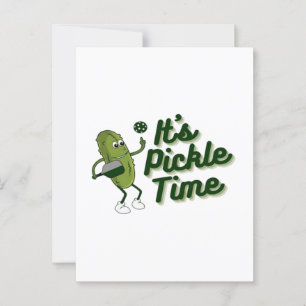 Funny Pickle Playing Pickleball Postkarte