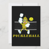 Funny Pickle Playing Pickleball Save The Date (Vorderseite)